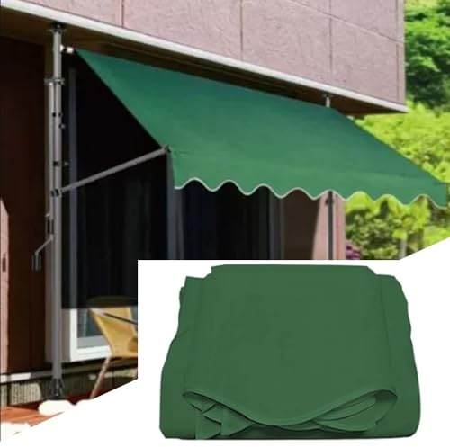 NILZA Tessuto Di Ricambio Per Tenda Da Sole A Bracci Estensibili Telo Di Ricambio Telo Di Ricambio In Tessuto Anti UV Copertura Superiore Di Ricambio Per Tenda Sole(Color:Green,Size:350cm)