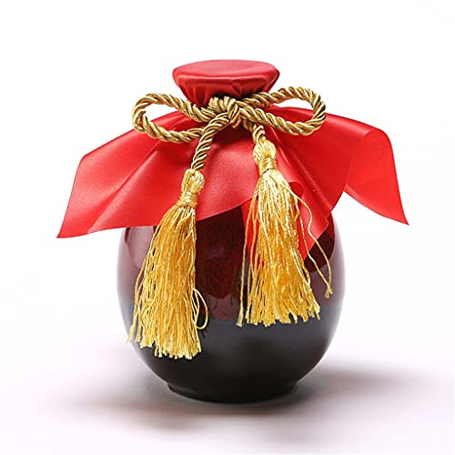 ZUIAI 500ml Sake Distribution Wine Pot Liquor Warmer Household Ceramic Bottle Barware Flagon Small Stoup Single Pot With Cork(C)