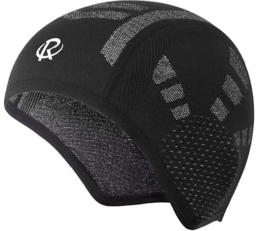 ROTTO Fahrrad Mütze Laufmütze Helminnenfutter mit Ohrenklappen Atmungsaktiv Schnelltrocknend, Herren Damen für Frühling Sommer Outdoor Sportarten Radfahren Laufen