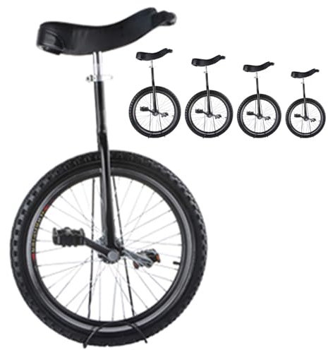 Monociclo con Ruedas Monociclo De Entrenamiento Con Ruedas De 24 Pulgadas, Monociclo De Entrenamiento De Equilibrio For Adultos, Negro, Altura Ajustable, Rodamiento Silencioso, Diseños Antideslizantes