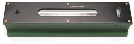 Strumento di misurazione industriale, 100 mm, 0,02 mm, livella con scanalatura a V, strumento di precisione in acciaio al tungsteno (200 mm)