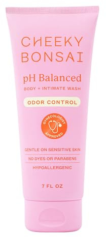 Cheeky Bonsai pH Balanced Feminine Wash for Women - Removes Odor - Gentle on Sensitive Skin - No Dyes or Parabens - Hypoallergenic - Gynecologist Approved (7 Ounces)