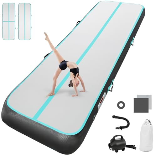 ginnastica artistica 20cm Spessore 3 m tappeto ginnastica Tappetino da Ginnastica Gonfiabile Artistica Materasso Yoga Taekwondo con Pompa elettrica