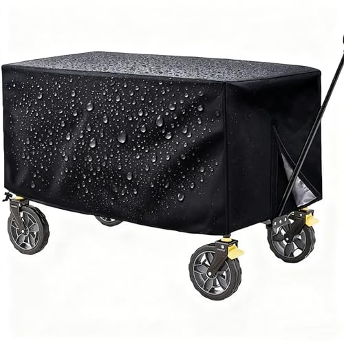 Doukesh rullvagn regnskydd och solskydd universal Oxford handvagn skydd vattentät vindtät UV-skydd dammskydd 97 x 61 x 56 cm