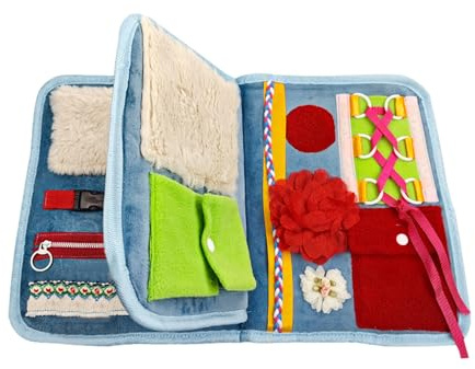 Couverture agitée pour personnes âgées - Couverture thérapeutique sensorielle - Produits de la maladie d'Alzheimer - Couvertures portables avec boutons Textures pour apaiser les adultes souffrant