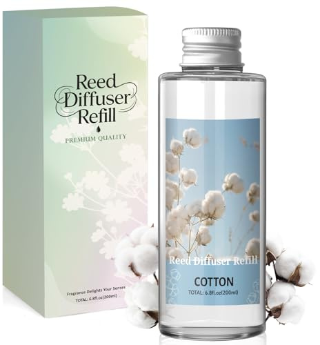 Scent-Hi Ricarica Diffusore Profumata, Ricarica Diffusore Bastoncini - Cotone 200ml, Diffusore Profumato Ricarica per Camere da Letto, Bagni, Uffici e Arredamento Domestico