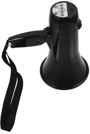 BESPORTBLE Megáfono Portátil De 25w para Animar y Gritar Grabación De 240 Segundos, Color Negro, Funciona Pilas (no Incluidas), Práctico para Eventos Deportivos y Seguridad