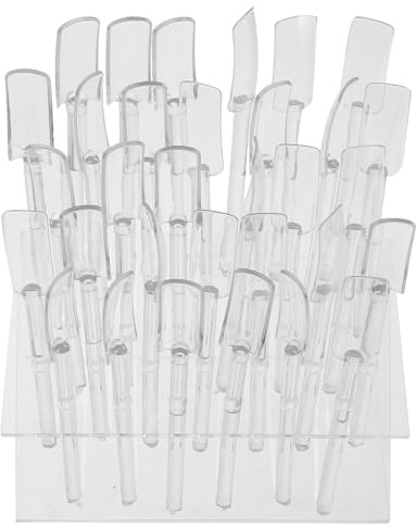 SHINEOFI Soporte para Esmaltes de Uñas Organizador Minimalista de Plástico 32 Agujeros para Exhibir Muestras y Accesorios de Uñas, Práctico y Elegante