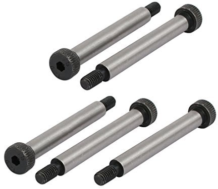 sourcing map 5piezas 40Cr Tornillo de Espaldilla 8mm hombros diámetro 60mm hombro longitud M6x12mm hilo