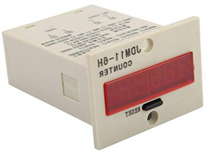 Contador Digital Led, Contador de Impulsos, Contador Digital de Impulsos, Contador Electrico Digital, JDM11-6H Contador Electrónico de Pantalla de 6 Dígitos para Recuento de Entrada de Señal (DC12V)