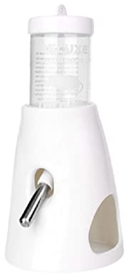 Small Animal Plastic Water Bottle with Stand Holder 2.7 oz No Drip Waterer for Hamster Guinea Pig Rabbit for Glass Tank water bottle with stand for guinea pigs hamster rabbit