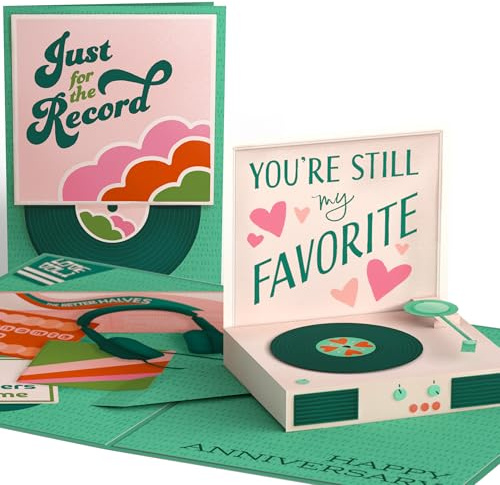 Lovepop Just for the Record Funny 3D Pop-Up Anniversary Card - for Wife, Husband, Her, Him, Couple - 5 x 7 - Envelope Included