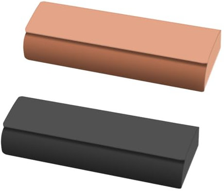 KOZOY glasögonfodral med hårt skal, 2 st PU-läder, solglasögon och förvaringslåda, glasögonfodral för kvinnor och män (svart + brun)