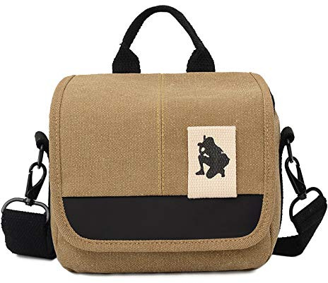 YHESUBZ Sacoche pour Appareil Photo Reflex,Sac à Dos pour Appareil Photo,Sac pour Appareil Photo Reflex Numérique,Étui Antichoc Housse pour Appareil Photo Reflex, Sangle Réglable(Jaune)