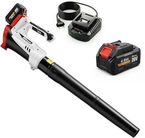Outsunny Soffiatore a Batteria 18V con Batteria 4Ah Motore Brushless 250W