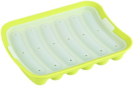 DIY Sausage Mould Hot Dog Maker Silica Model Silicone Hot Dog Mould Sausage Make Your Own Ham Moulds Cake Accessories Supplies Set Dishwasher Safe for BBQ Baking Cooking Home Kitchen Green