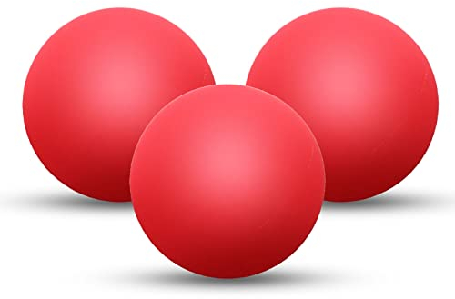 OUKENS Jonglierbälle 3er Set, Pofessionellen Thud Jonglierbälle, PVC Leicht Jonglierbälle Kit, Jonglierbällen für Anfänger und Profis, Durchmesser 65mm(Rot)