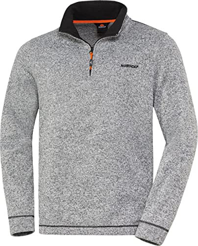 NORDCAP Strickfleece-Troyer, Warmer Unisex Pullover aus Strick und Fleece, atmungsaktiver Fleecepullover mit Stehkragen und Zipp für Männer & Frauen, Größe S - XXXL