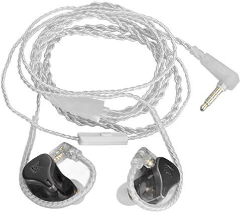 Zunate Trådbundna hörlurar, DQ6 HiFi In-Ear Stereo Brusreducerande Trådbundna hörlurar K Song Live Game Subwoofer Headset, med löstagbar kabel och mikrofon, för spel Sportmusik