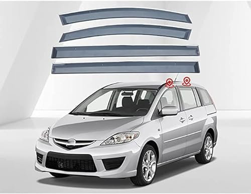 Juego de 4 Deflectores de Viento, Protector de Nieve para Lluvia Y Sol de Baja Acumulación de Calor para Reemplazo de Automóviles para MAZDA 5 CR 2005-2009