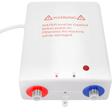 MINRS Scaldacqua istantanea, 6050 W, 220 V, scaldabagno elettrico, mini scaldabagno, temperatura regolabile, protezione contro il secco, per lavabo, cucina, lavandino