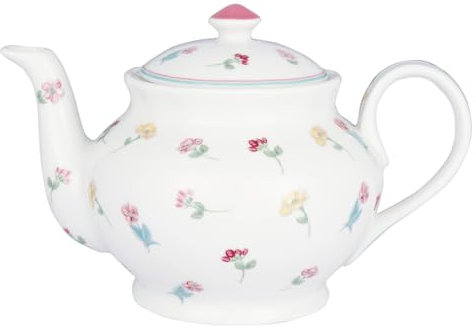 GreenGate Teapot Round Lianca White