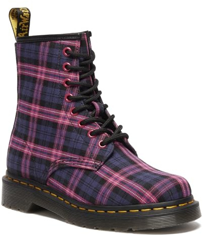 Dr. Martens womens 1460, Pink Multi Tartan, 4 UK