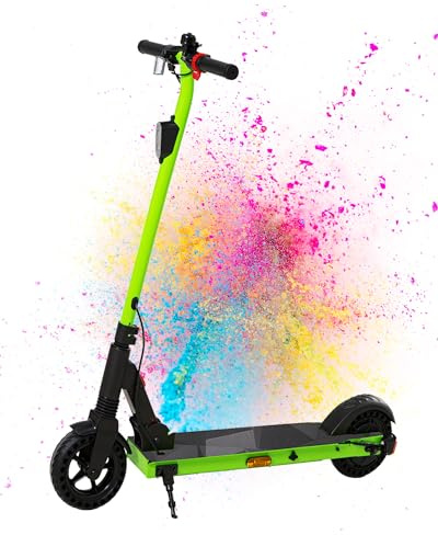 Trottinette Électriques, Moteur 500W Peak, 8'' Pneus Solides, Scooter Électrique Pliable, 25KM/H Max, Autonomie de 15-20km, Batterie 36V 4Ah, Trottinettes pour Enfants/Adolescents (Vert)