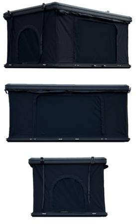 Horizon Outdoor - Tenda da Tetto Rigida in Alluminio per Auto – 2 Persone, Apertura Rapida, Materasso Comfort, Impermeabile, con Scala Telescopica – Overlanding, Campeggio SUV