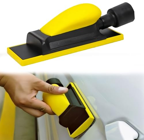 XSQD Plane Hand Sanding Block, Car Paint Polishing Hand Grinding Plate Board, with Grip and Suction Dust Sanding Block, Suitable for Wood Polishing, Metal Rust Removal, and Varnish Removal