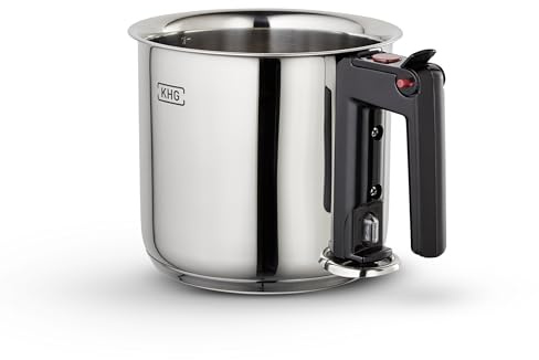KHG Simmertopf 16 cm, 1,5 L aus Edelstahl mit doppelwandigem Aufbau