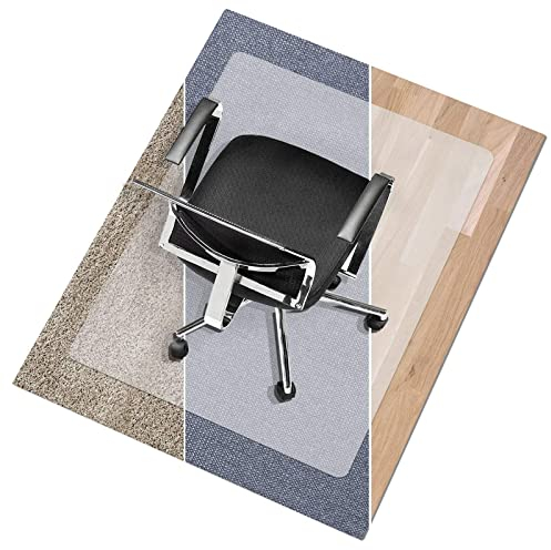 Meisterei Bodenschutzmatte - Größenwahl, Kratzfest, rutschfest, Milchweiß - Bodenmatte, Bodenschutz, Bürostuhlunterlage, Unterlegmatte, Schutzmatte für Laminat, Parkett, Hartböden (90 x 120 cm)