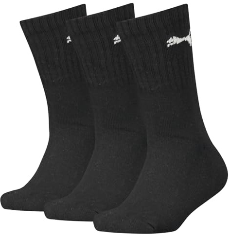 PUMA Unisex Kinder Socken (3er Pack), Schwarz, 35-38 EU