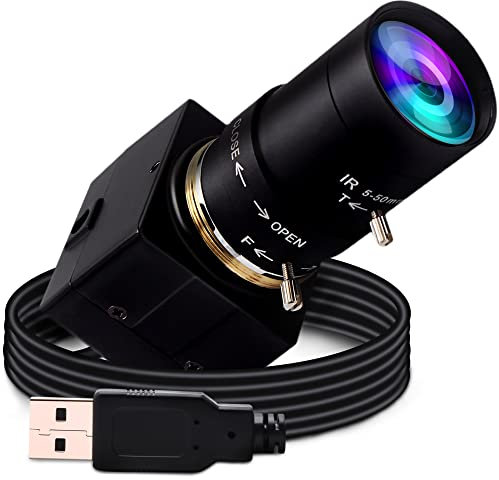 Webcamera_usb Varifocal Lens USB Camera 10X Optical Zoom Webcam,5-50mm Varifocus Web Camera Adjust Angle,8MP Varifocal Webcams with IMX179,Focus Adjustable Raspberry Pi Windows Mac Linux Web Cams