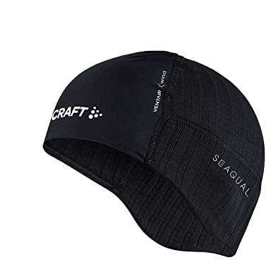 Craft Active Extreme X Wind Hat | Unisex Fahrrad Mütze für Damen und Herren | Wintermütze Fahrrad und Laufen | Schwarz