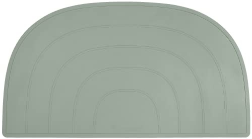 Kindsgut Platzdeckchen Regenbogen, Tischset, Unterlage in kinderfreundlichem Design und dezenten Farben, Pistazie