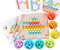 ANPEAC Holz Montessori Spielzeug,Clip Perlen Puzzle Brettspiele, Mathe Lernspielzeug,Kinder Vorschule Farben Sortier Stapelspielzeug für 3 4 5 Jahre alt Kinder