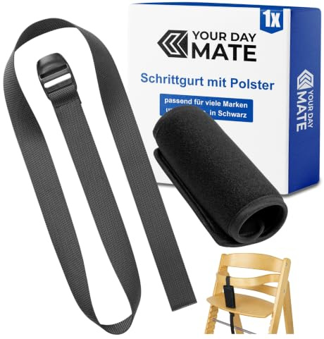 Juego de protector de correa de entrepierna y arnés para trona, 2 pzs, Negro, correas de arnés compatibles con Hauck Alpha Beta, Stokke Tripp Trapp, roba Sit Up, funda de neopreno suave