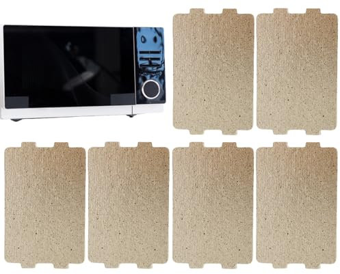 Protezione per Forno a Microonde in Mica, 6 pezzi Piastra di Mica per Onde per Microonde,Forno a Microonde Piastre di Mica,Foglio Forno a Microonde Copertura di Guida d'Onda