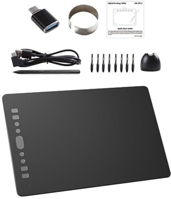 Ronyme Tableta de Dibujo gráfico Tableta de Dibujo Grande Tablero de Escritura a Mano Profesional de Alto Rendimiento para diseño Pintura Enseñanza en línea, 10 Inch