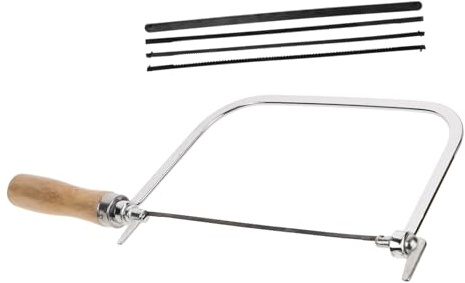 HOMSFOU 1ensemble Scie à Chantourner Manuelle Avec Poignée Bois Outil De Bois Pour Travaux Manuels Et Projets Diy Scie à Main Durable Et Ergonomique Avec Lames Remplaçables