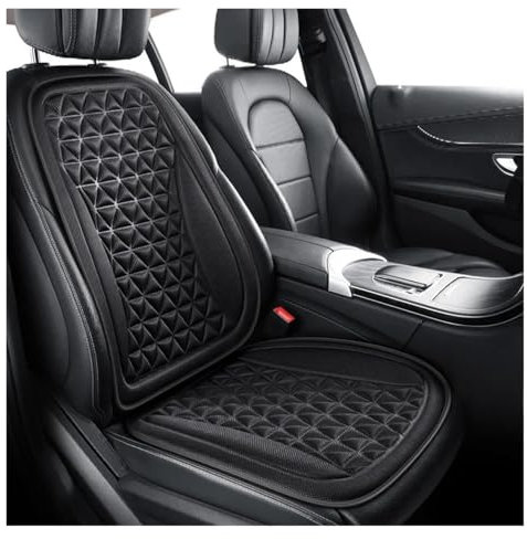 Copri Sedili Auto Coprisedile Auto Traspirante 3D Cuscino Estivo Anti-sudore Design Convesso Per La Dissipazione Del Calore Universale Per Auto Coprisedili Auto(Black Front Seat x1)