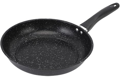 Denash Sartén No Stick Redonda, Utensilios de Cocina Versátiles de Cocina para Huevos, Filetes, Panqueques de 24 Cm, Material de Hierro y Pp Pesado, Fácil de Lavar, Desayunar, Cenar
