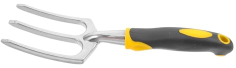 VANZACK Fourche de Jardinage Acier Inoxydable pour Plantations Râteau à Main Robuste pour Aérer et Cultiver Sols Durs Outil Ergonomique pour Fleurs Légumes et Bonsaïs