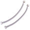 Pair of 1/2 x 1/2 BSP 600mm Flexible Pipe Connectors - DIY Replacement Flexi Pipes for Boilers, Douche/Bidet Valves, Bathroom, Kitchen - Braided Stainless Steel Flexi Hose Pipe - Plumbing Fittings