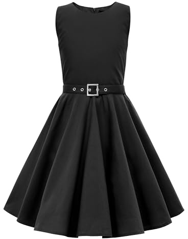 BlackButterfly Bambini Abito Vintage Anni '50 Audrey Clarity (Nero, 3-4 Anni)