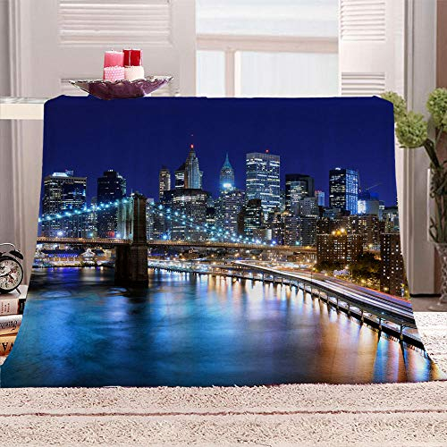 ZFSZSD Kuscheldecke New York City Decke als Sofadecke Weiche Warme Couch Decken Sofa Decken Flauschige Wohndecke Schlafdecke 70.8x78.7 inch