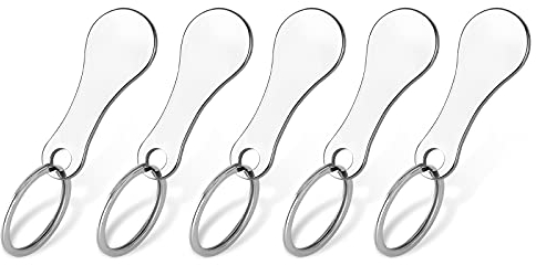 5 Einkaufswagenlöser Schlüsselanhänger | Einkaufschip für Einkaufswagen aus Edelstahl | Einkaufswagen-Tool | Schlüsselanhänger