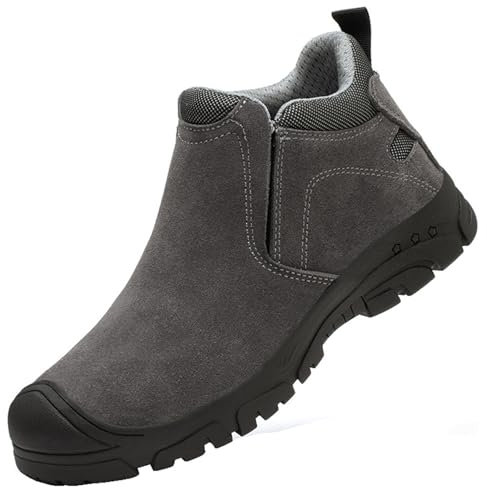 Scarpe Speciali per La Protezione del Lavoro per Saldatori (36-46), Suola Resistente alla Perforazione + Saldatore Antiscottatura, con Testa in Acciaio,43,Black