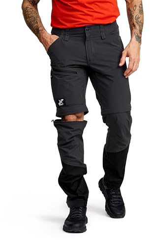 RevolutionRace Range Pro Stretch T Zip-Off Pants för Herr, Zip-Off Vandringsbyxor för Utomhusaktiviteter